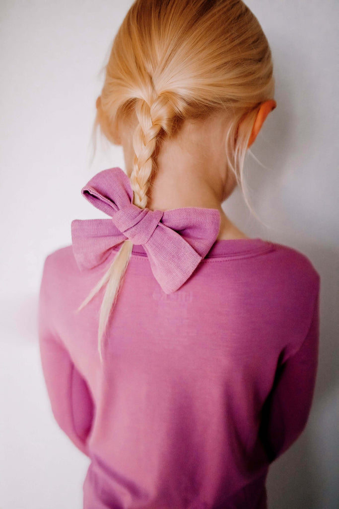 Classic Linen Bow - Dusty Rose